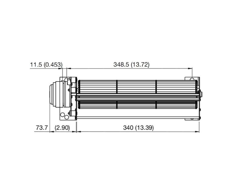 VENTILATORE TANGENZIALE PER STUFE A PELLETS FANDIS TNG23HB80X330CL-00K